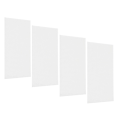 Triton Products (4) 24 In. W x 48 In. H x 1/4 In. D White Polypropylene Pegboards with 1/4 In. Hole Size DB-4